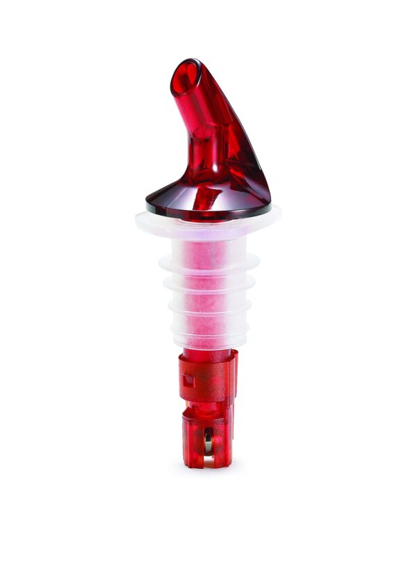 25ml NGS Red Collarless Measured Pourers-0