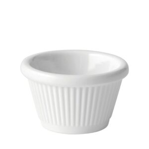 Melamine Fluted Ramekin 2oz White-0