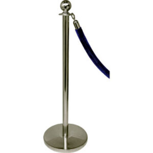 Chrome & Brass Ball Top Barrier Post-0