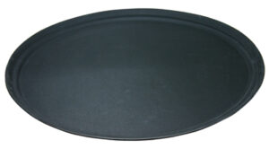 Genware Gengrip Oval Non-Slip Tray Black 68.6 x 56.5cm/27 x 22"