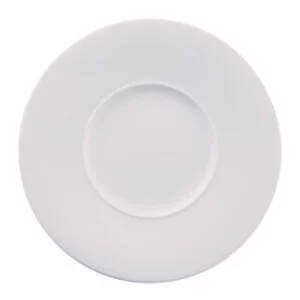 An image of a Alchemy Fine China Ambience Medium Rim Plate White 28cm