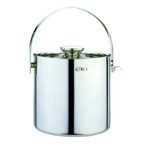 Stainless Steel Silver Ice Pail with Tongs