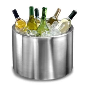 Large Stainless Steel Silver Bottle Cooler