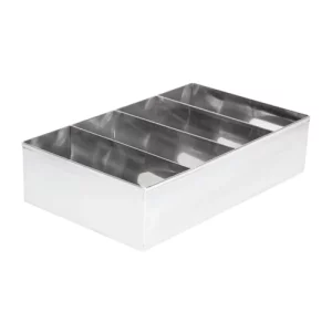 An image of a Olympia Cutlery Holder Stainless Steel 41.5 x 25.5cm