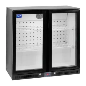 black double door bottle cooler