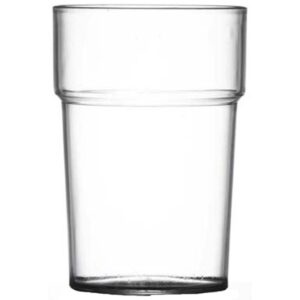 BBP Clear Rigid Polystyrene Half Pint Glass 284ml/10oz UKCA/CE