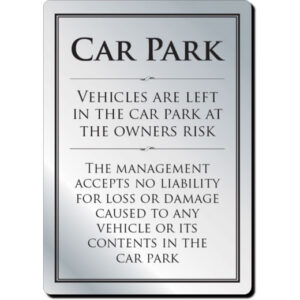 Mileta Car Park Disclaimer Framed A4 21 x 29.7cm/8.25 x 11.7"