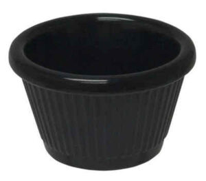 Tablecraft Melamine Fluted Ramekin Black 57ml/2oz