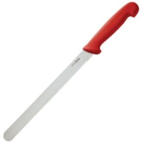 Hygiplas Serrated Slicer Knife 10″ Red