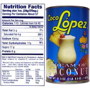 Bennett Opie Coco Lopez Coconut Cream Single Can 425ml/15oz