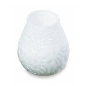 Frosted White Candle Bowl