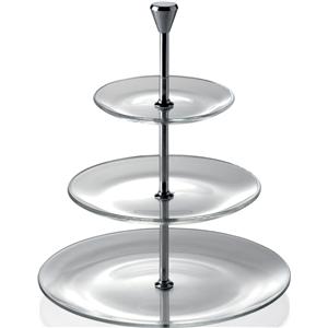 Glass Full Moon Tiered Plate