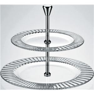 Diva 2 Tiered Glass Cake Stand | Plate