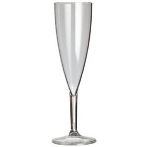 eGreen Clarity Polystyrene Champagne Flute 175ml /6.15oz Lined (125ml) UKCA/CE