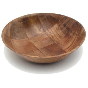 Round Woven Wood Bowls 8"-0