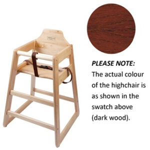 Wooden High Chair (Dark Wood)