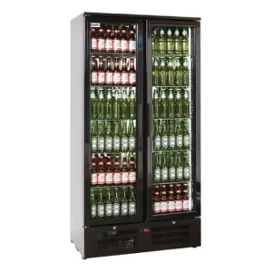 black double door bottle cooler