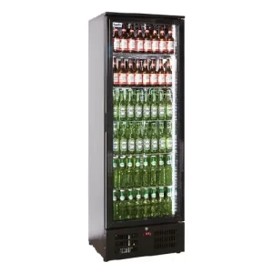 single door black bottle cooler