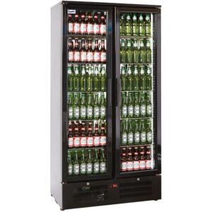 Prodis Upright Bottle Cooler Double Door Black