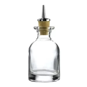 clear glass dash bottle