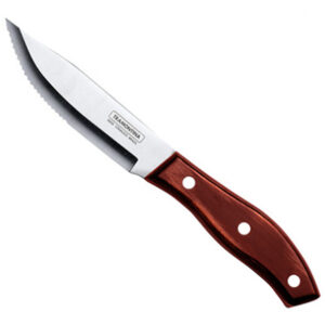 Swan Jumbo Polywood Steak Knife - Pointed Blade (Red) Full Tang 24cm