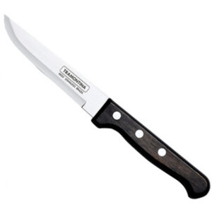 Jumbo Polywood Steak Knife - Pointed Smooth Blade (Light Black) 25cm