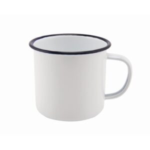 White & Blue Enamel Mug 12.5oz