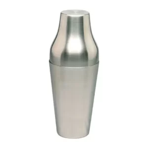 brushed metal steel cocktail shaker