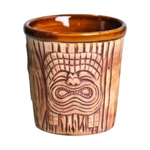 Brown speciality cocktail tiki mug