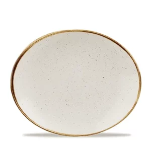 Churchill Super Vitrified Stonecast Oval Plate Barley White 19.7cm