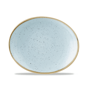 Churchill Super Vitrified Stonecast Oval Plate Duck Egg Blue 19.69cm/7.75"