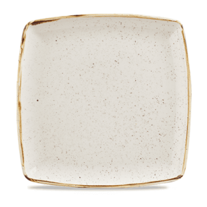 Churchill Stonecast Square Plate 10.5″ Barley White