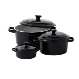 Mininova Casserole with Lid (Black) 13cm