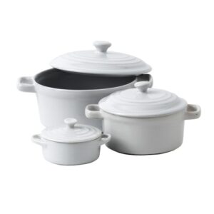 Mininova Casserole with Lid (White) 13cm