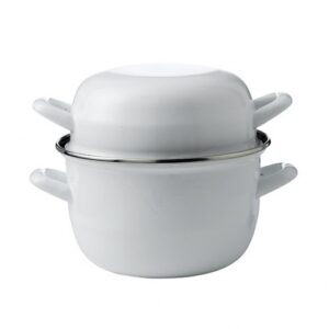 Mussel Casserole Dish & Cover (White) 35oz