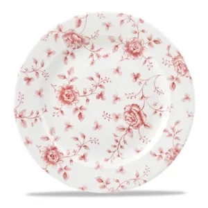 Churchill Super Vitrified Vintage Prints Cranberry Rose Chintz Plate 27.6cm