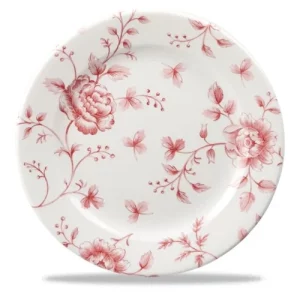 Churchill Super Vitrified Vintage Prints Cranberry Rose Chintz Tea Plate 17cm