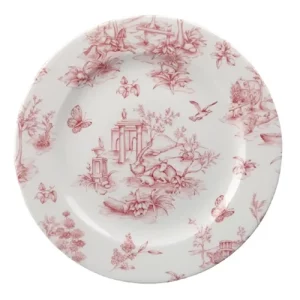 Churchill Super Vitrified Vintage Prints Cranberry Toile Plate 21cm