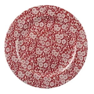 Churchill Super Vitrified Vintage Prints Cranberry Victorian Calico Plate 30.5cm