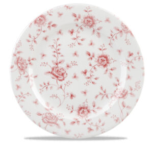 Cranberry Rose Chintz Plate 12"-0