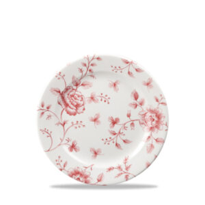 Cranberry Rose Chintz Tea Plate 6.6″