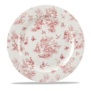 Churchill Vitrified Vintage Prints – 12″ Cranberry Toile Plate