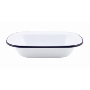 White & Blue Enamel Pie Dishes