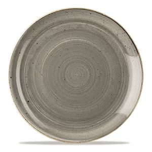 Churchill Super Vitrified Stonecast Coupe Plate Peppercorn Grey 22cm