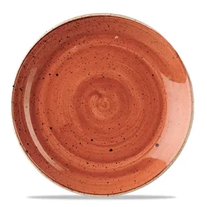 Churchill Super Vitrified Stonecast Coupe Plate Spiced Orange 16.5cm