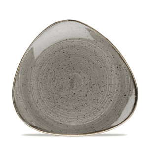 Churchill Stonecast Triangle Plate 7.75" Peppercorn Grey