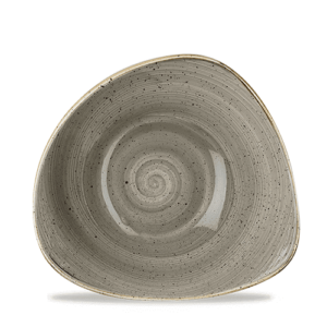 Churchill Stonecast Triangle Bowl 7.25" Peppercorn Grey