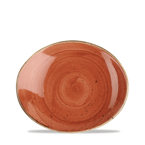 Churchill Oval Coupe Plate 7.75" Stonecast Spiced Orange