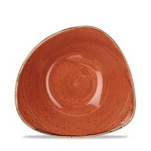 Churchill Stonecast Triangle Bowl 9.25" Spiced Orange