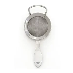 silver stainless steel strainer